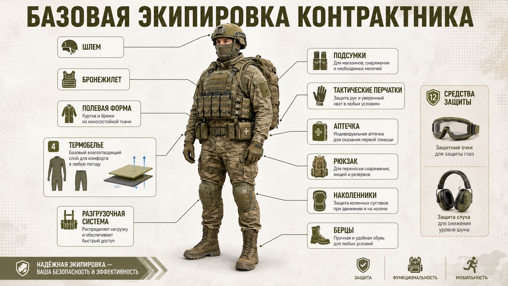 базовая экипировка контрактника