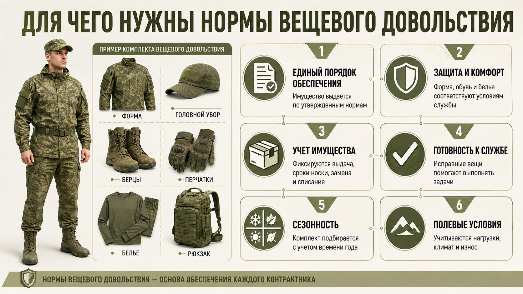 Для чего нужны нормы вещевого довольствия
