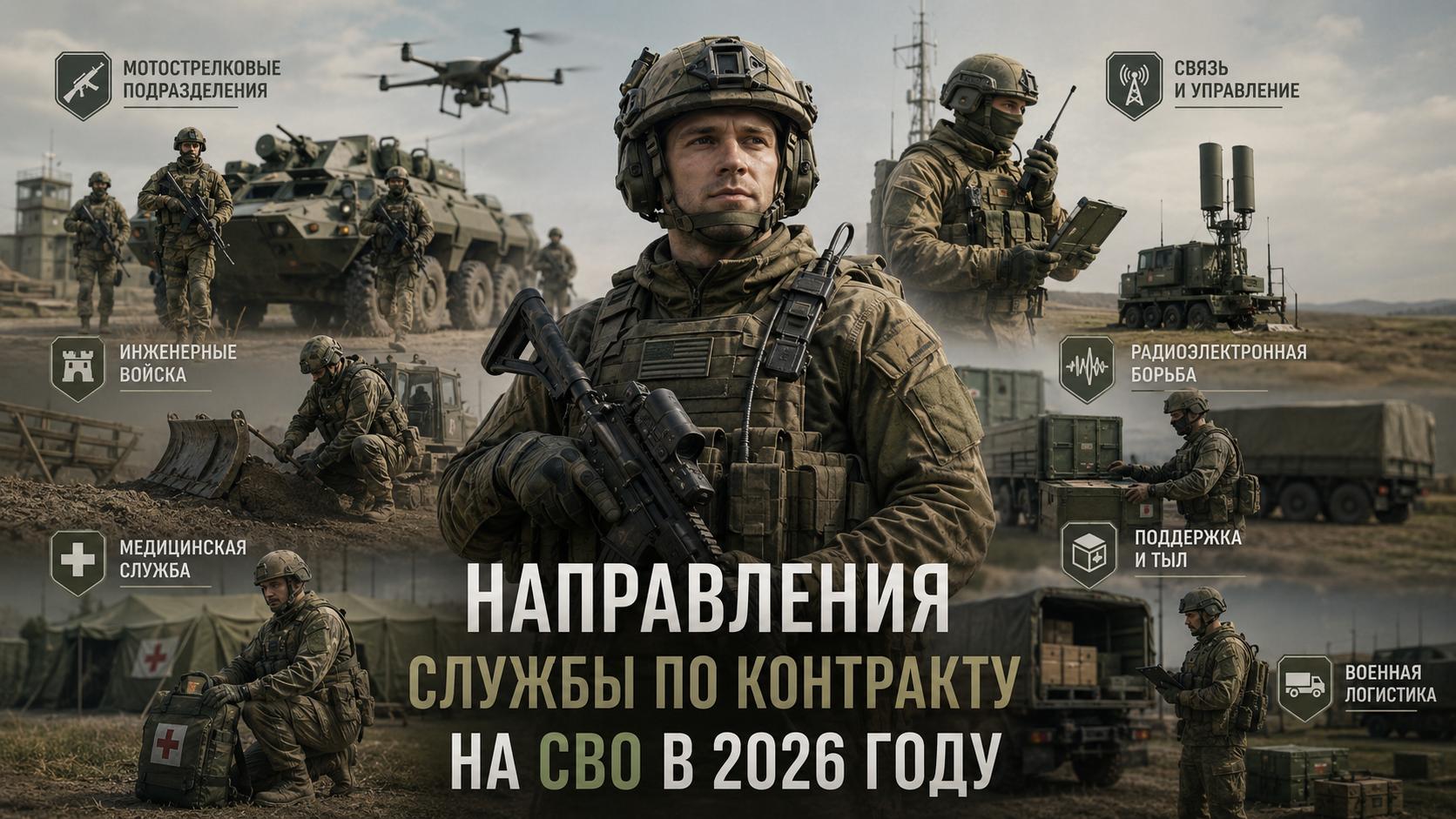 Направления службы по контракту на СВО в 2026 году