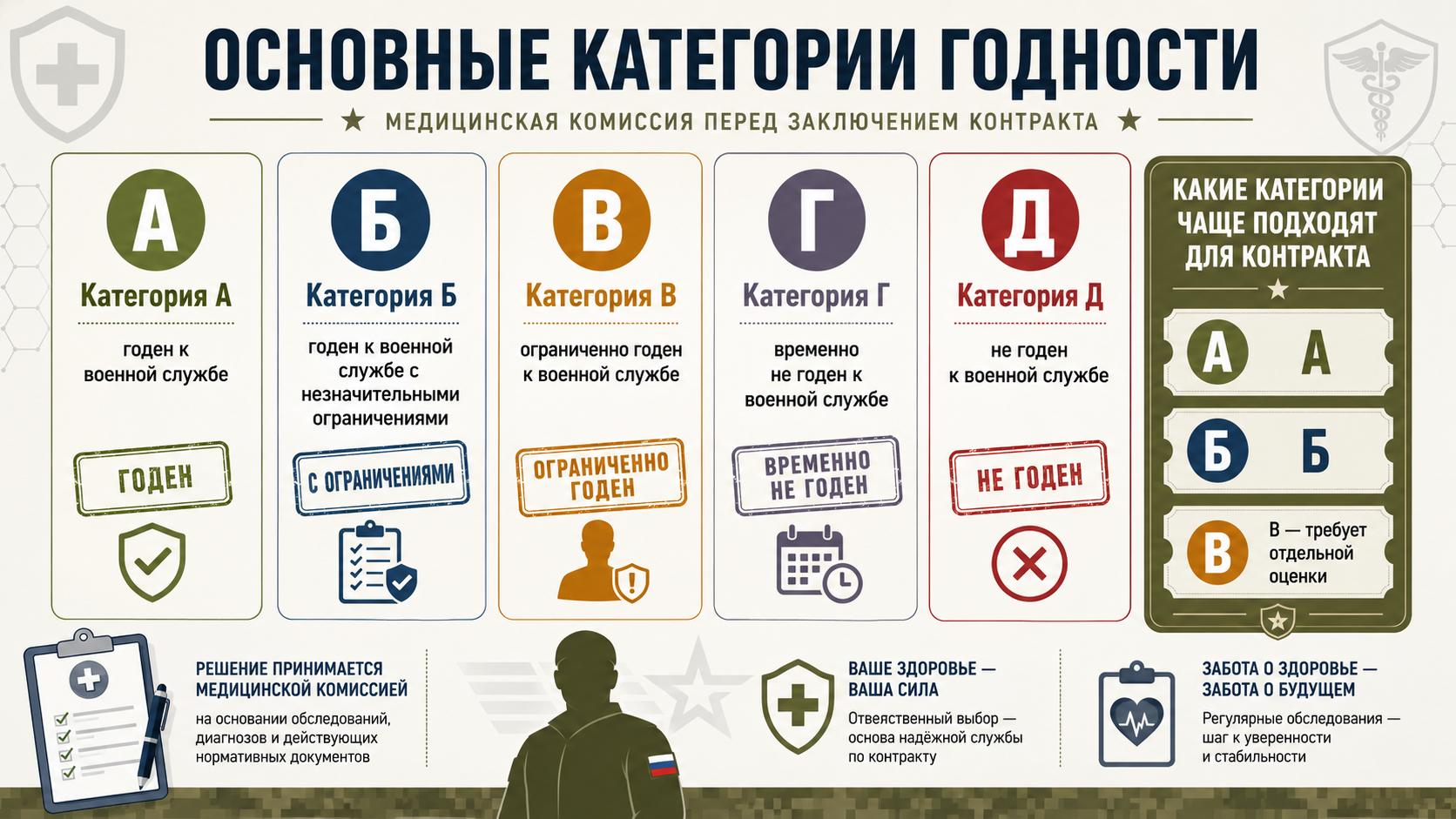 Основные категории годности