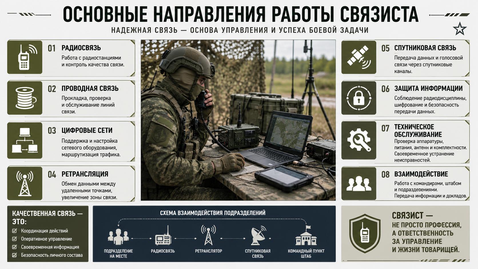 Основные направления работы связиста