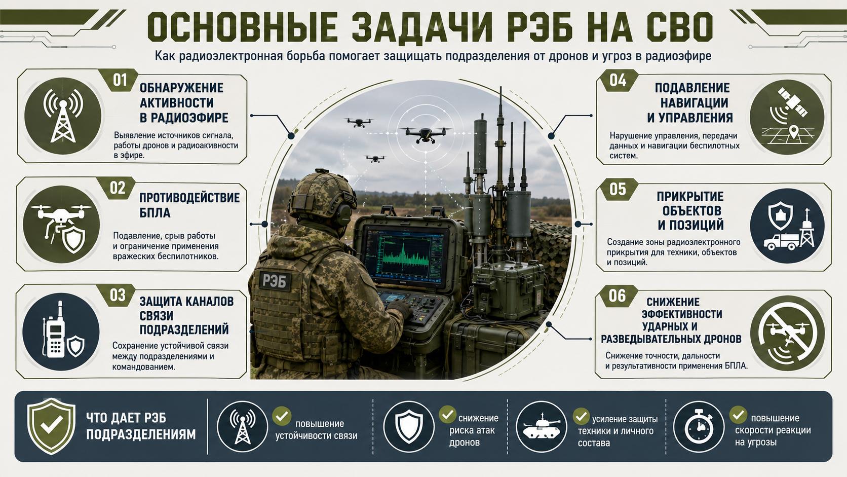 Основные задачи РЭБ на СВО