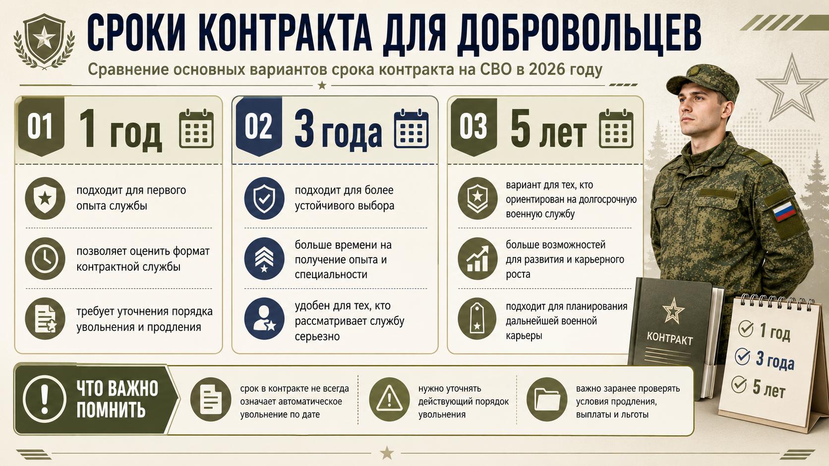 Сроки контракта для добровольцев