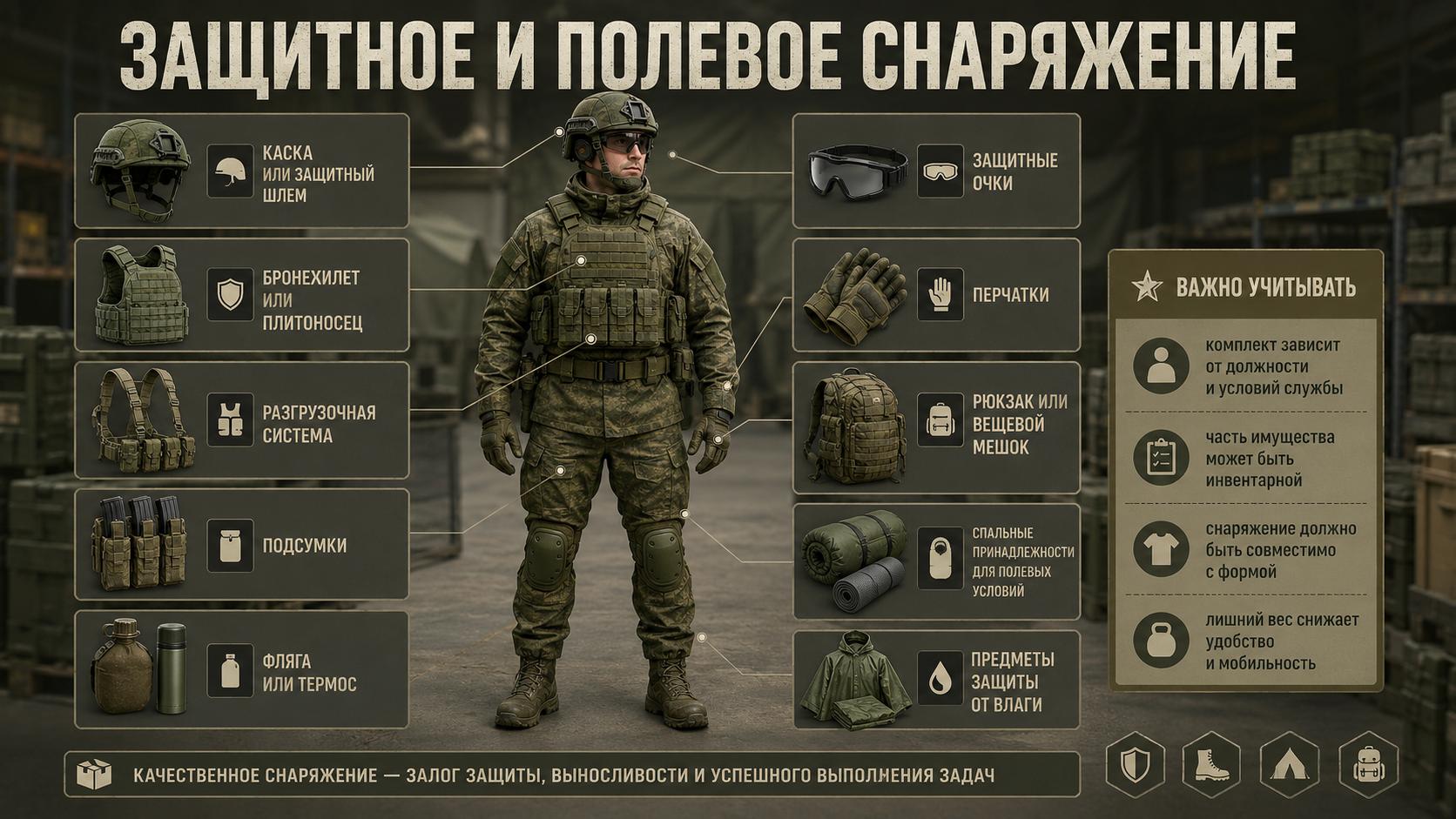 Защитное и полевое снаряжение